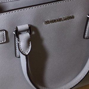 Michael Kors Dillon Satchel Grey Leather